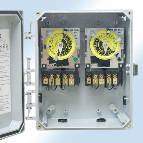 Two-In-One Swimming Pool Time Switches with Enclosure